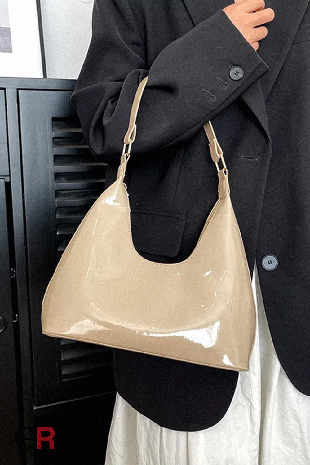 Patent Leather Glossy Women's Shoulder Bag Fashion All-match Handbag
