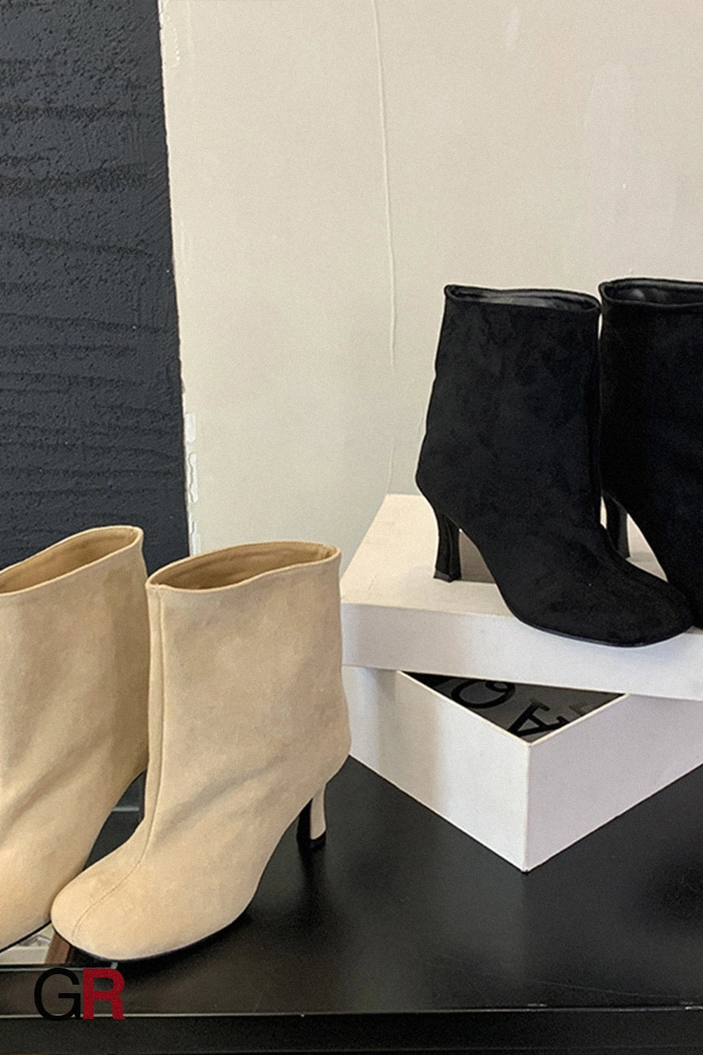 Amara Sculpted Suede Ankle Boots
