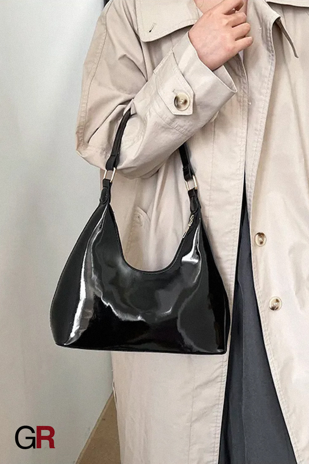Patent Leather Glossy Women's Shoulder Bag Fashion All-match Handbag