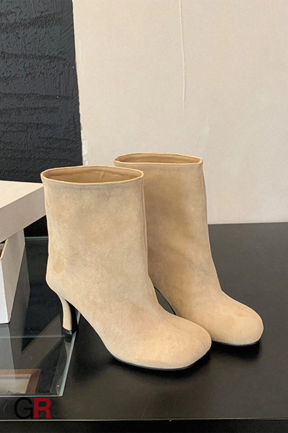 Amara Sculpted Suede Ankle Boots