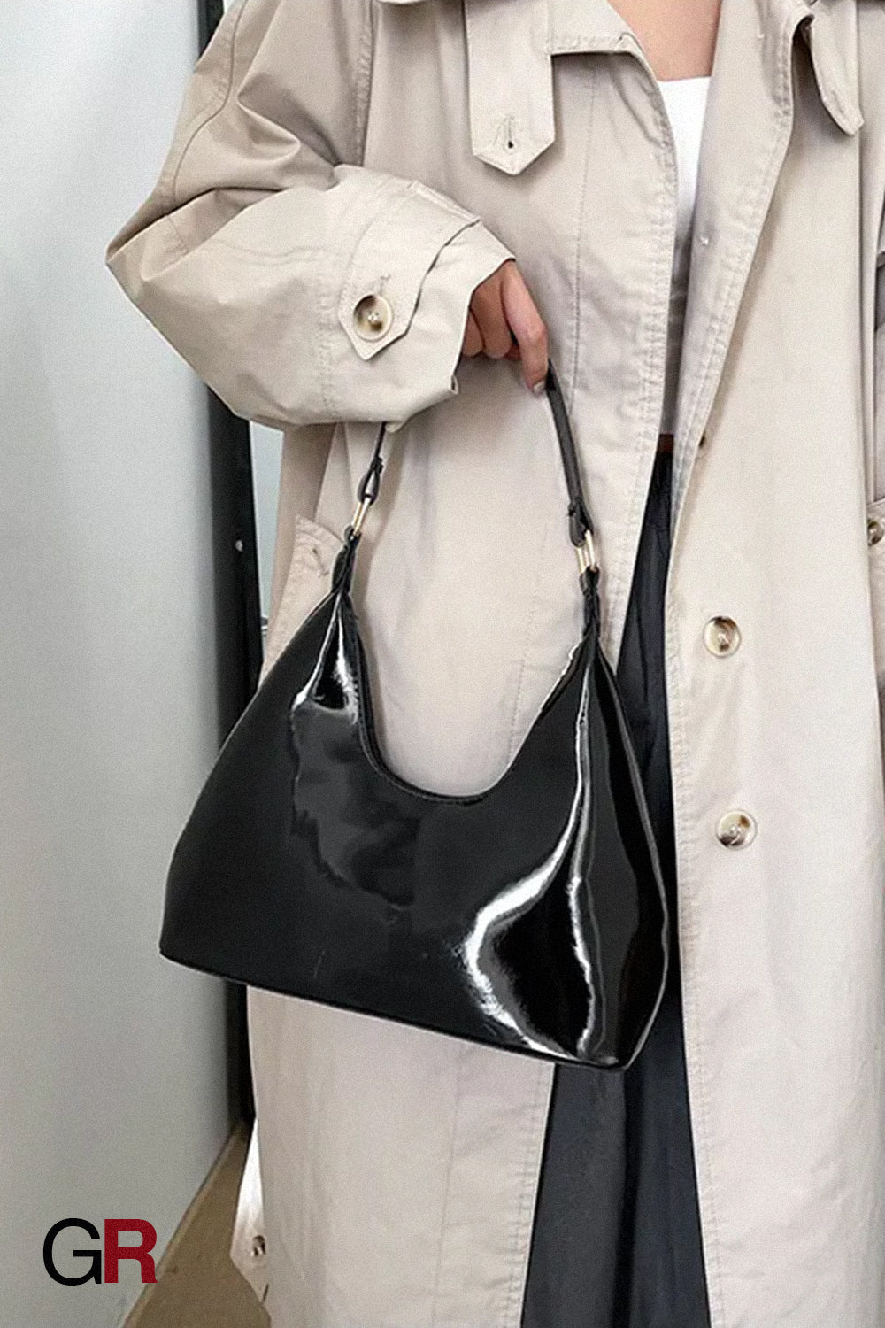 Patent Leather Glossy Women's Shoulder Bag Fashion All-match Handbag