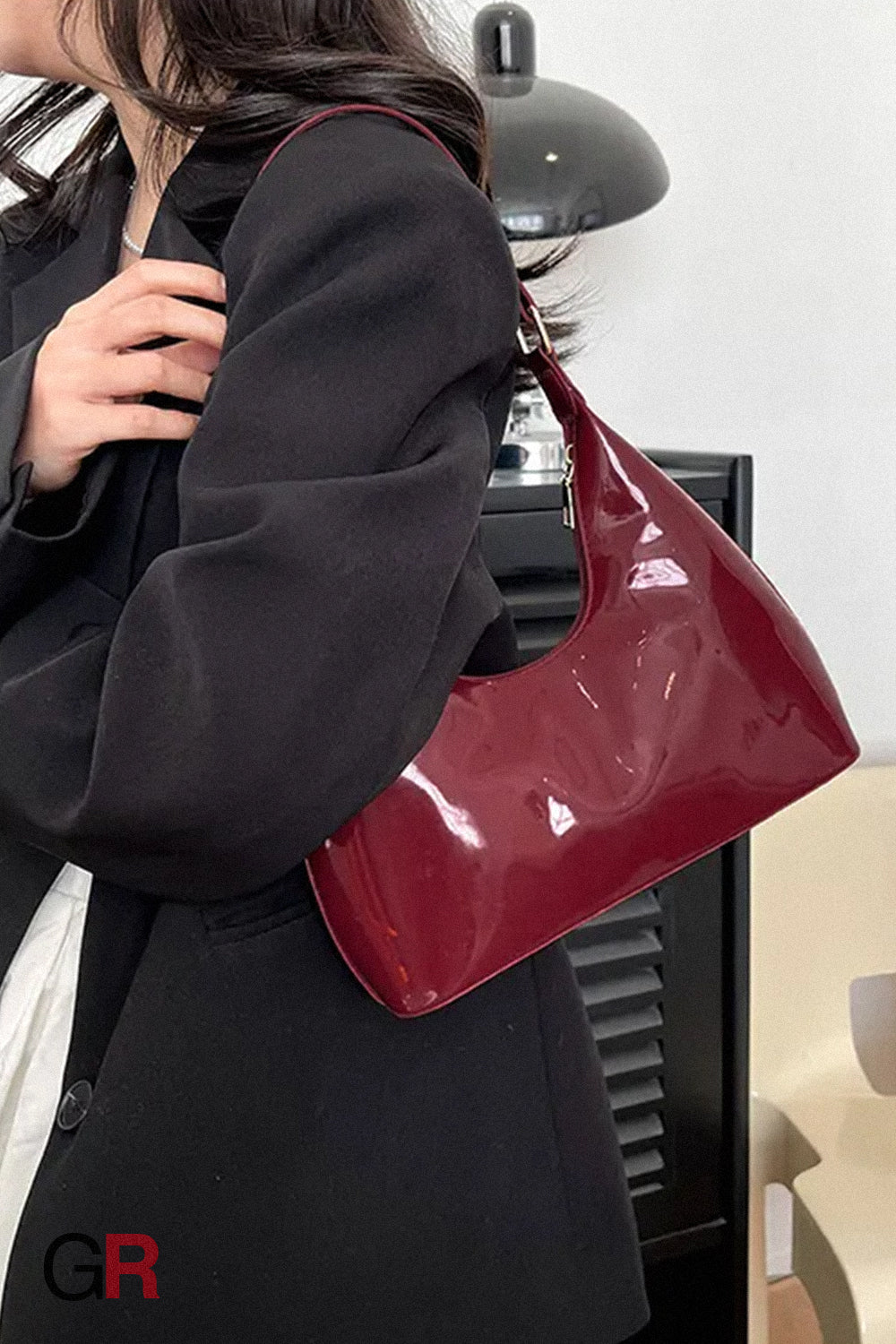 Patent Leather Glossy Women's Shoulder Bag Fashion All-match Handbag