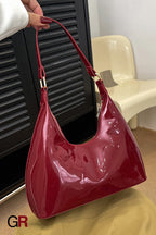Patent Leather Glossy Women's Shoulder Bag Fashion All-match Handbag