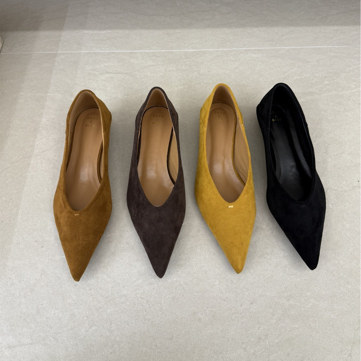 Wedge Suede Pointed Toe Pumps Women's Shoes