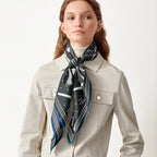 Plaid Silk Equestrian Chic scarf - GlamoROZ