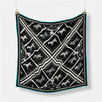 Plaid Silk Equestrian Chic scarf - GlamoROZ