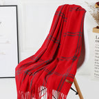 Luxe Wool Plaid Scarf - GlamoROZ