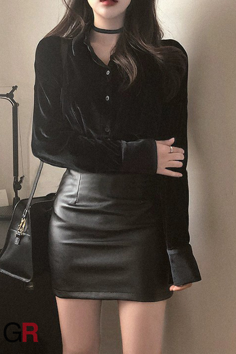 Verona Faux-Leather Mini Skirt