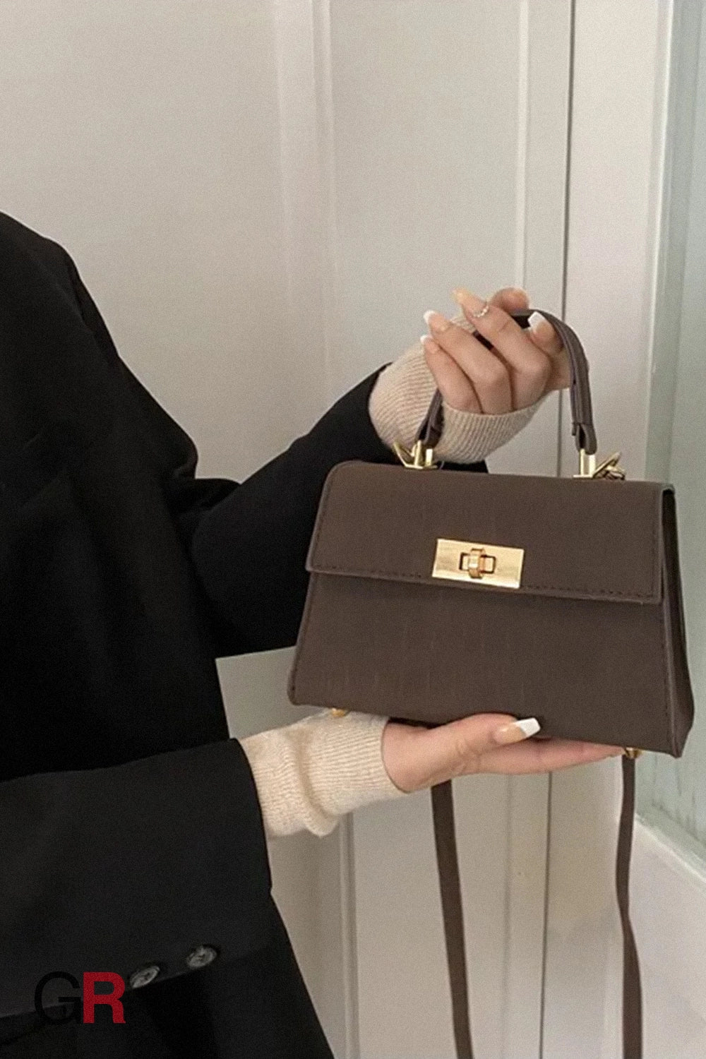 Color Bag Fashionable Simple High-grade Pattern Western Style Portable Crossbody Bag
