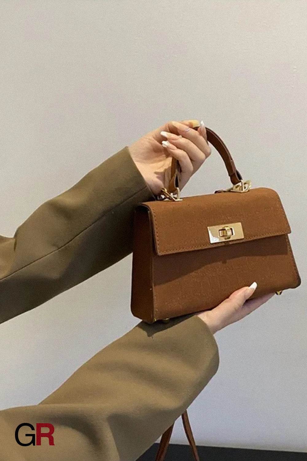 Color Bag Fashionable Simple High-grade Pattern Western Style Portable Crossbody Bag