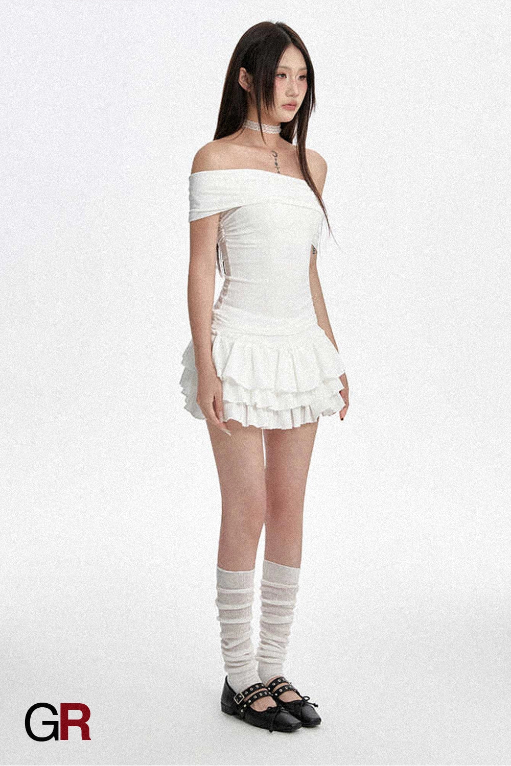Tiered Ruffle Knit Micro Skirt