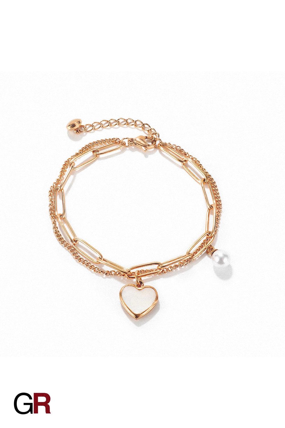 “GlamoROZ Lune Amour Luminous Gold Beaded Bracelet Jewelry styled on model wrist with elegant outfit”