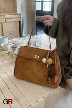 Commuter's All-matching Shoulder Messenger Bag Suede Portable