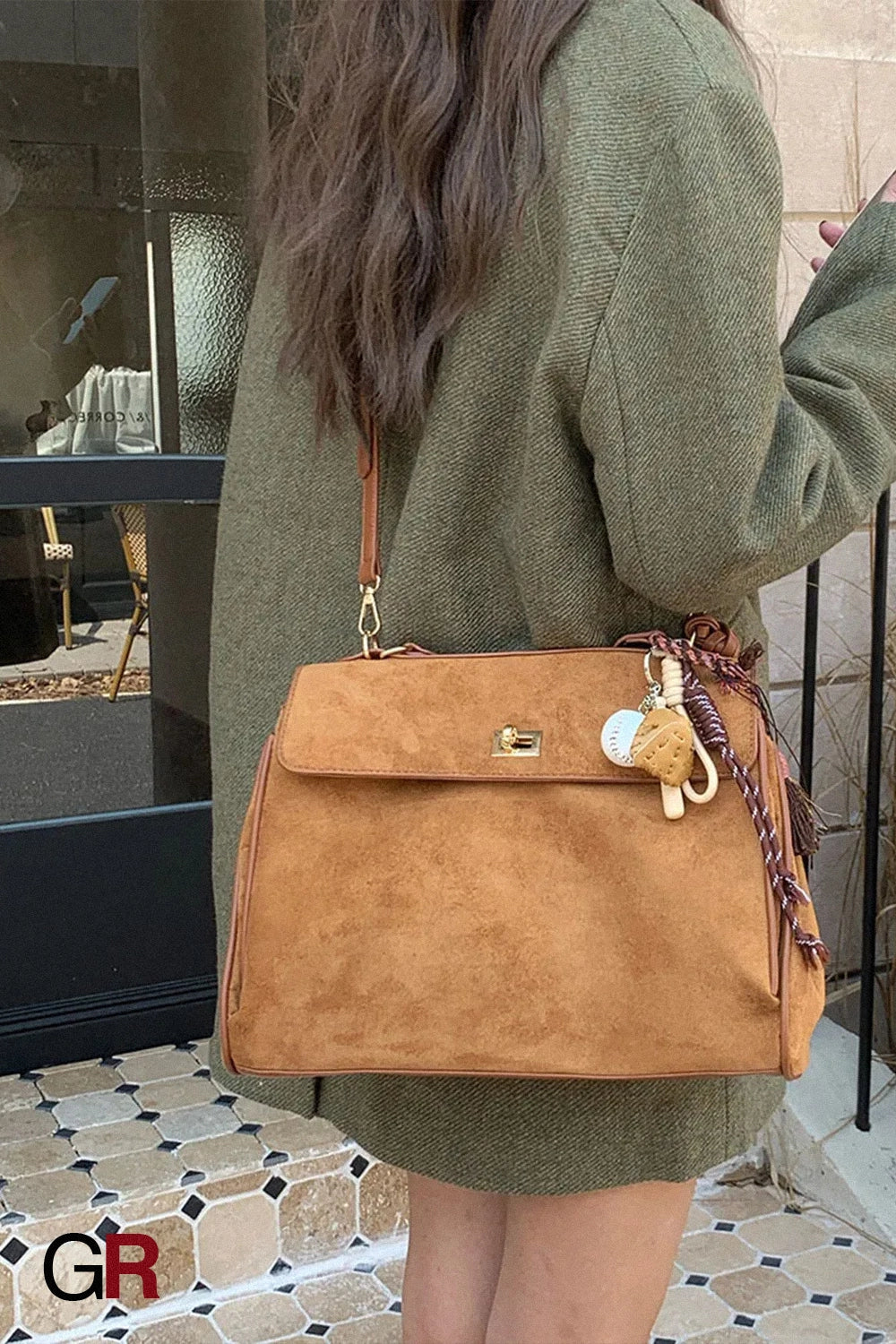 Commuter's All-matching Shoulder Messenger Bag Suede Portable