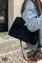 Commuter's All-matching Shoulder Messenger Bag Suede Portable