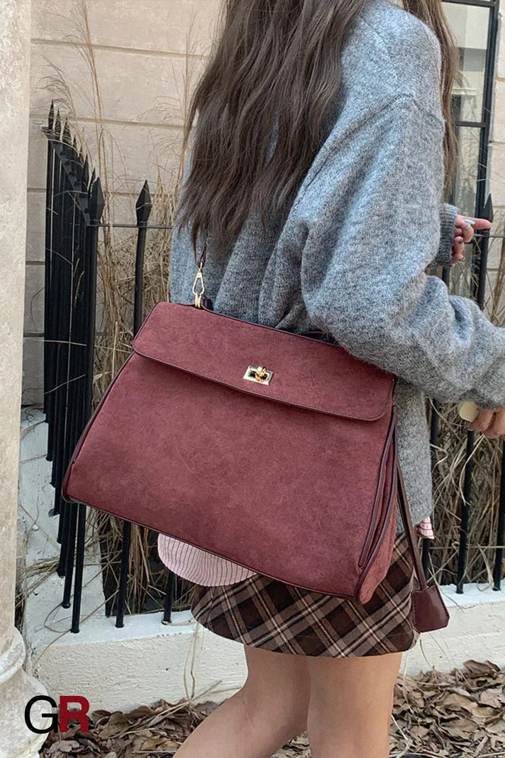 Commuter's All-matching Shoulder Messenger Bag Suede Portable