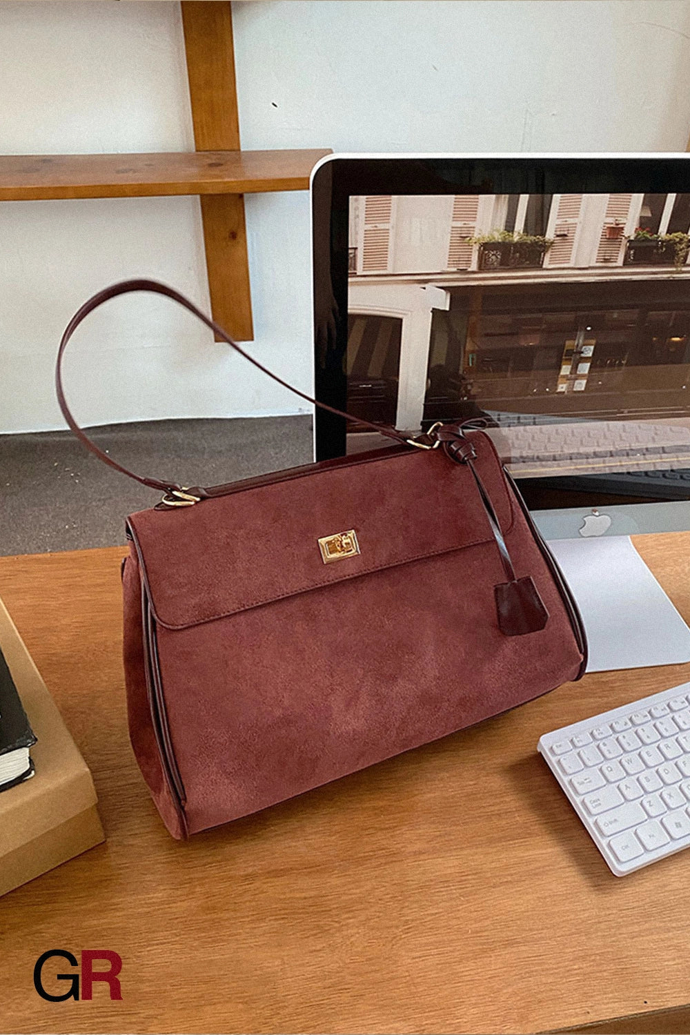 Commuter's All-matching Shoulder Messenger Bag Suede Portable