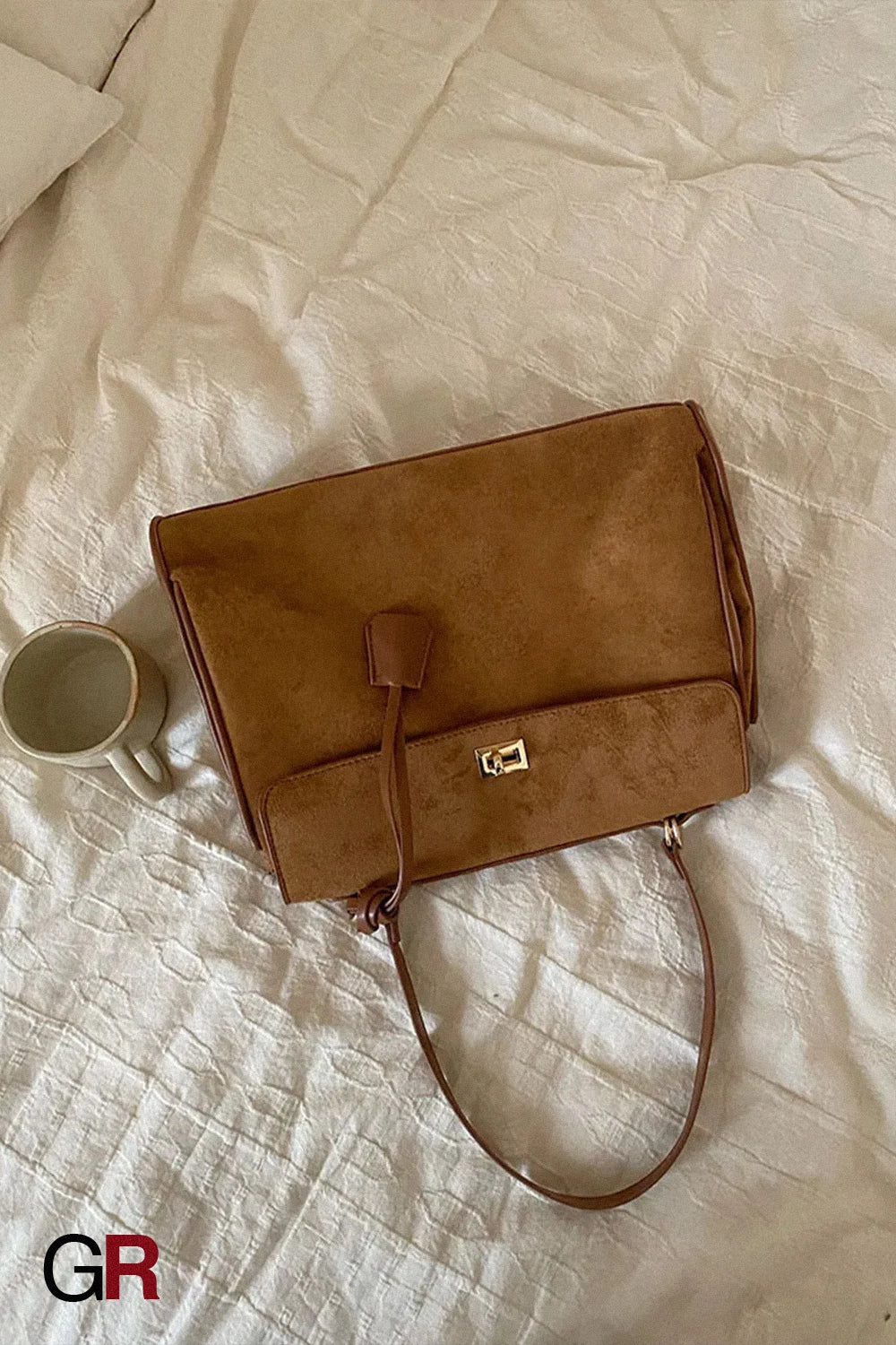 Commuter's All-matching Shoulder Messenger Bag Suede Portable
