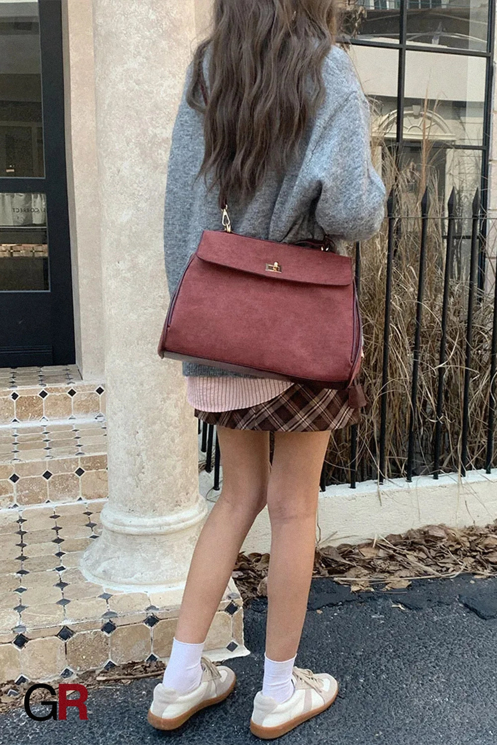 Commuter's All-matching Shoulder Messenger Bag Suede Portable