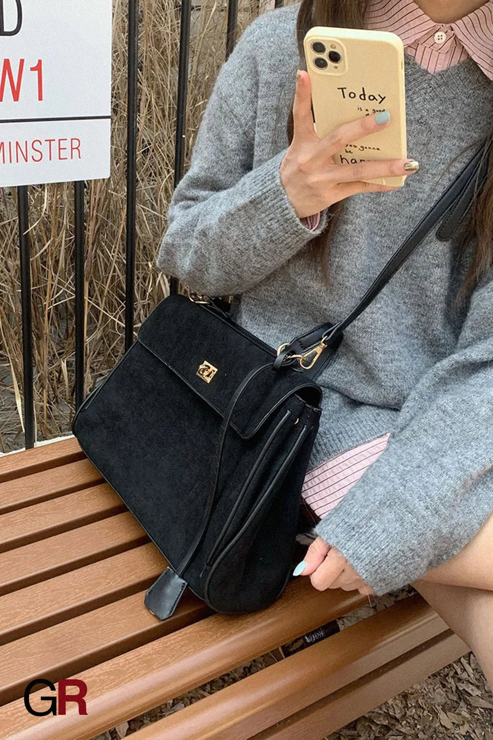 Commuter's All-matching Shoulder Messenger Bag Suede Portable