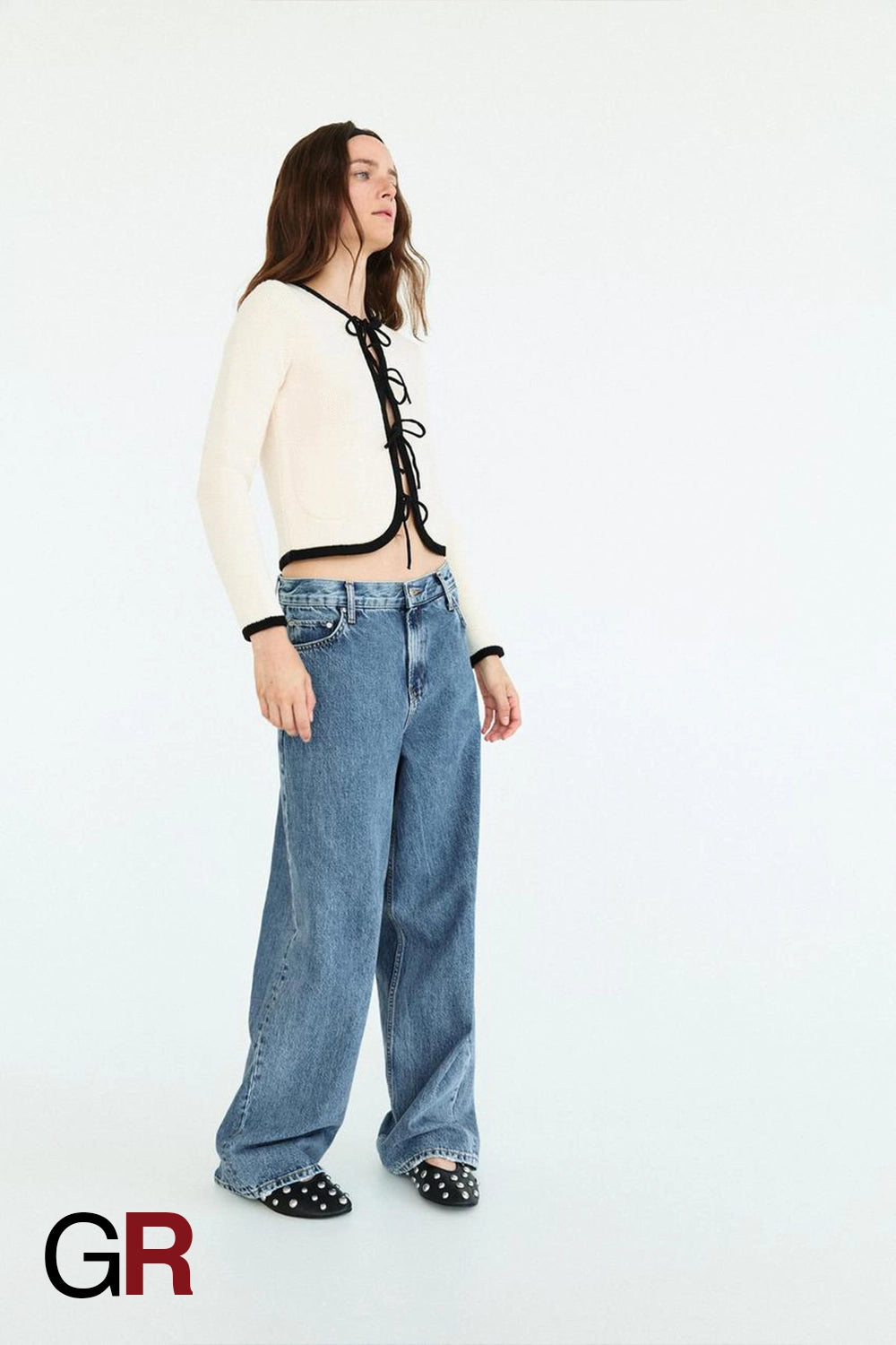Urban Elegance Contrast-Tie Cardigan - GlamoROZ
