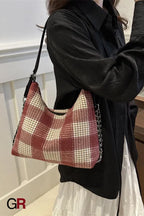 Plaid Large Capacity Commute Leisure Simple Backpack