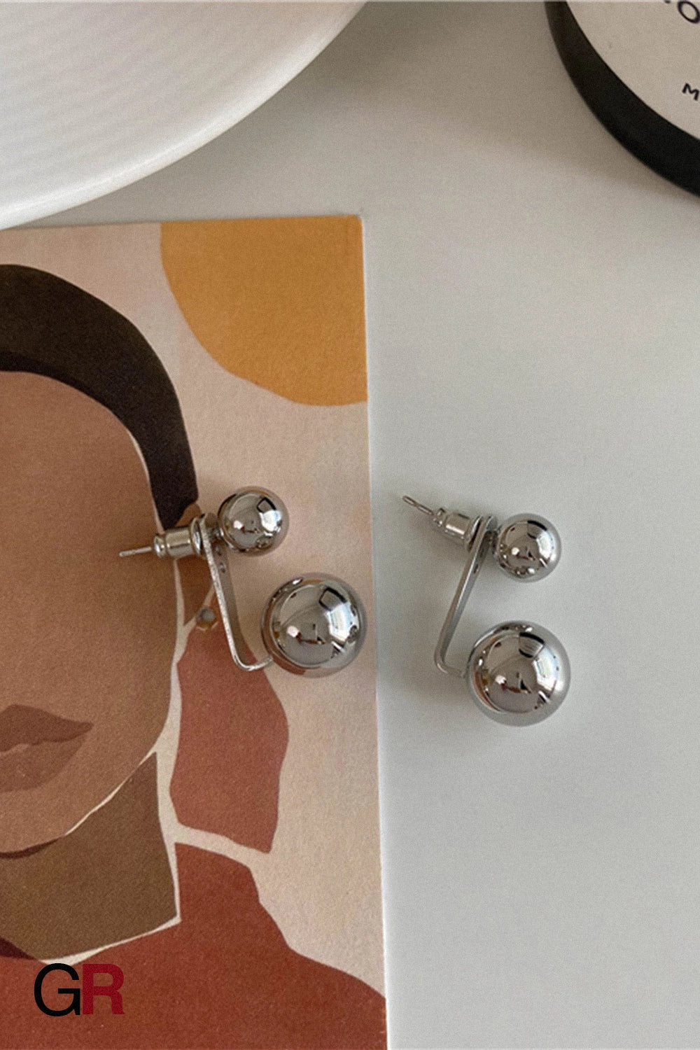 Céleste Dual Sphere Earrings