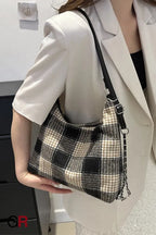 Plaid Large Capacity Commute Leisure Simple Backpack
