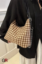 Plaid Large Capacity Commute Leisure Simple Backpack