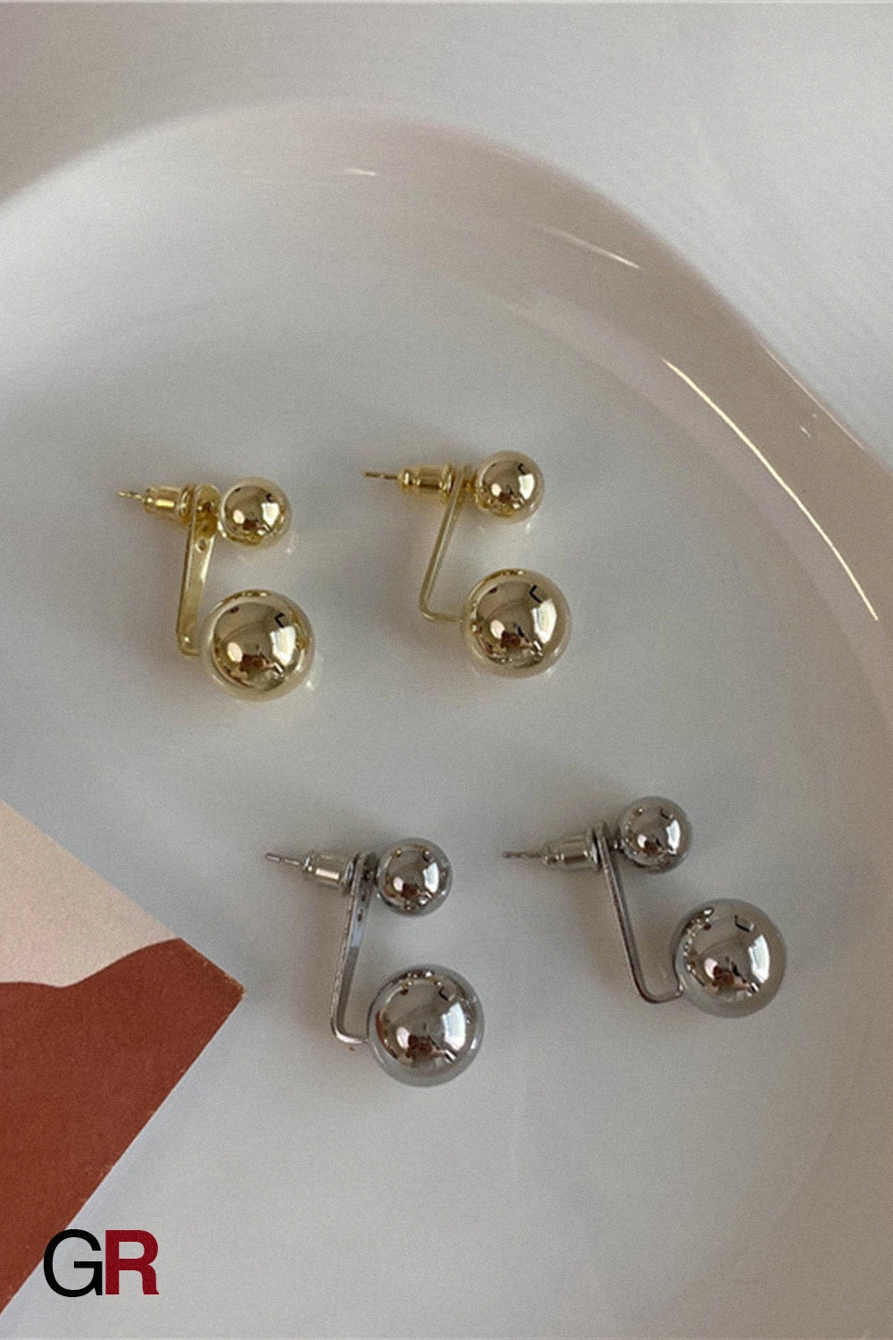 Céleste Dual Sphere Earrings