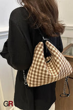 Plaid Large Capacity Commute Leisure Simple Backpack