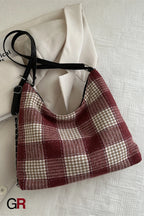 Plaid Large Capacity Commute Leisure Simple Backpack