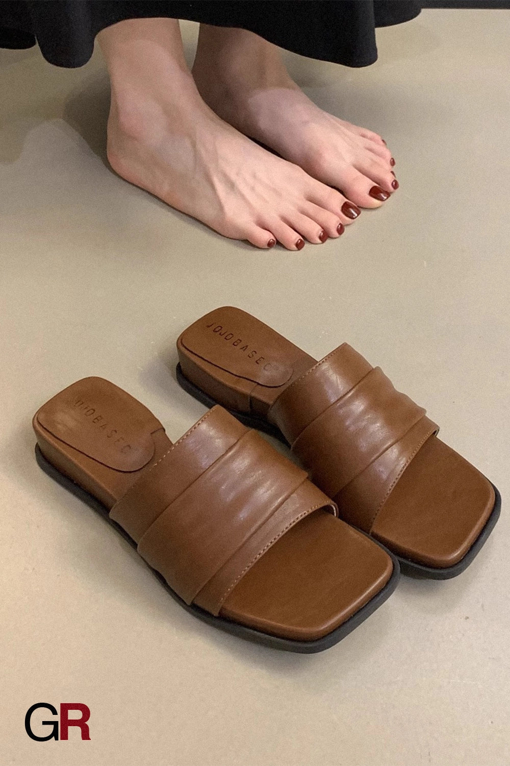 Amélie Ruched Slides