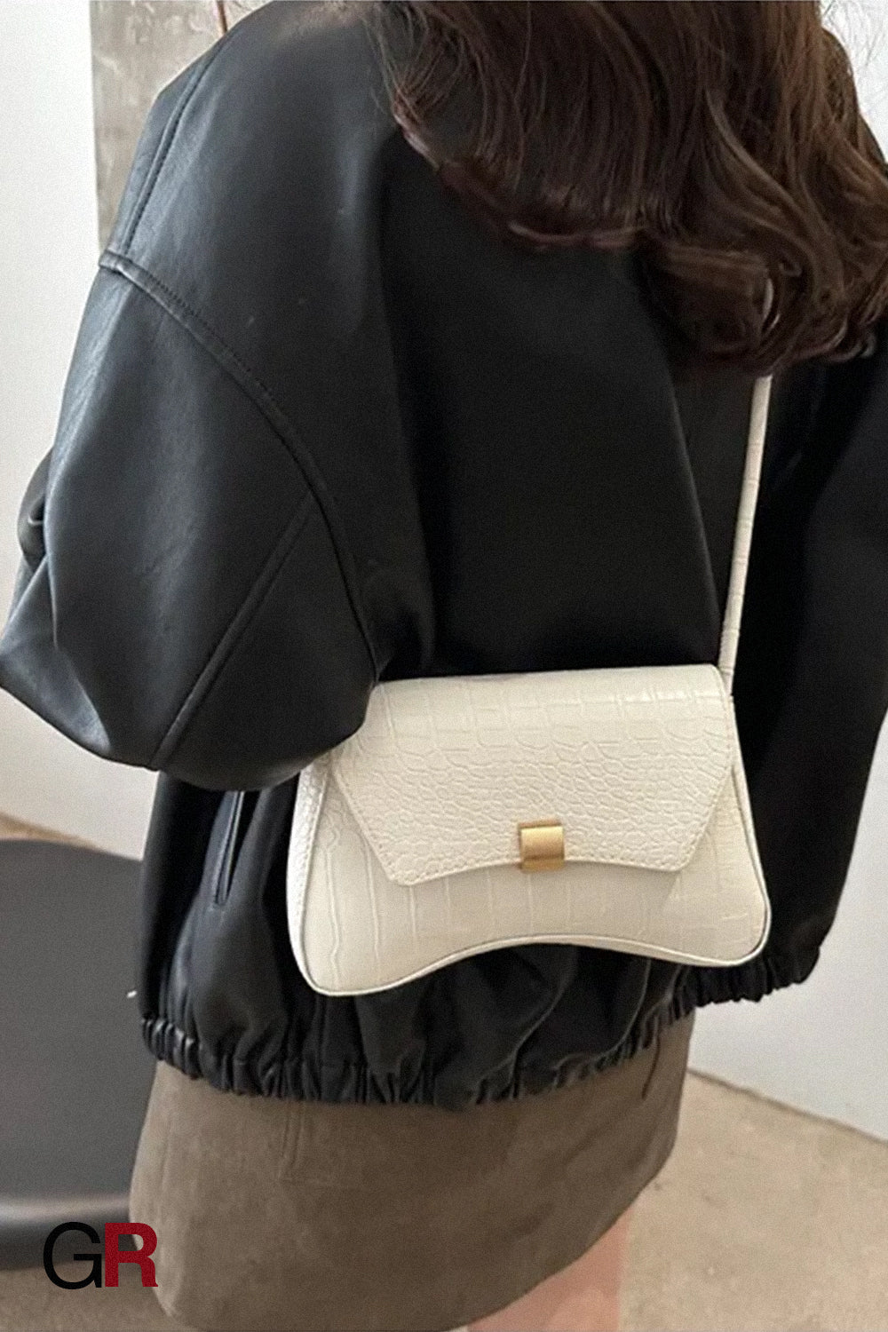 Trendy Retro Lock Simple Underarm Small Square Shoulder Bag