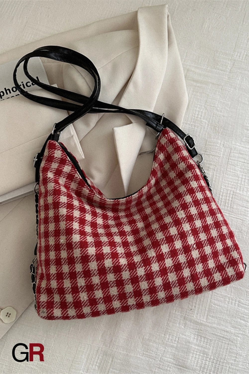 Plaid Large Capacity Commute Leisure Simple Backpack