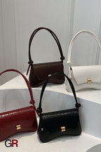 Trendy Retro Lock Simple Underarm Small Square Shoulder Bag
