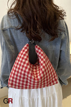 Plaid Large Capacity Commute Leisure Simple Backpack