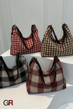 Plaid Large Capacity Commute Leisure Simple Backpack