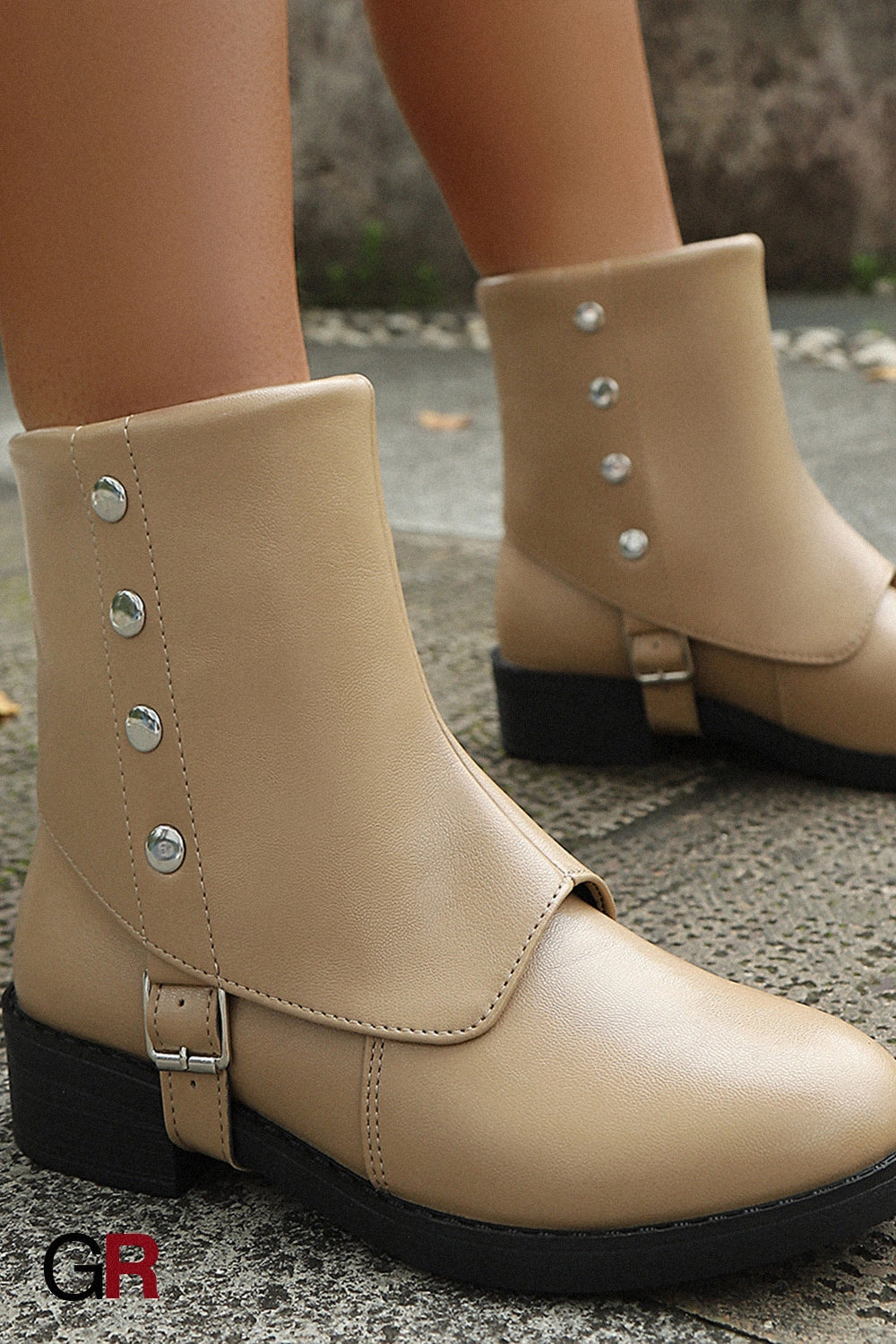 Léonie Stud Ankle Boots