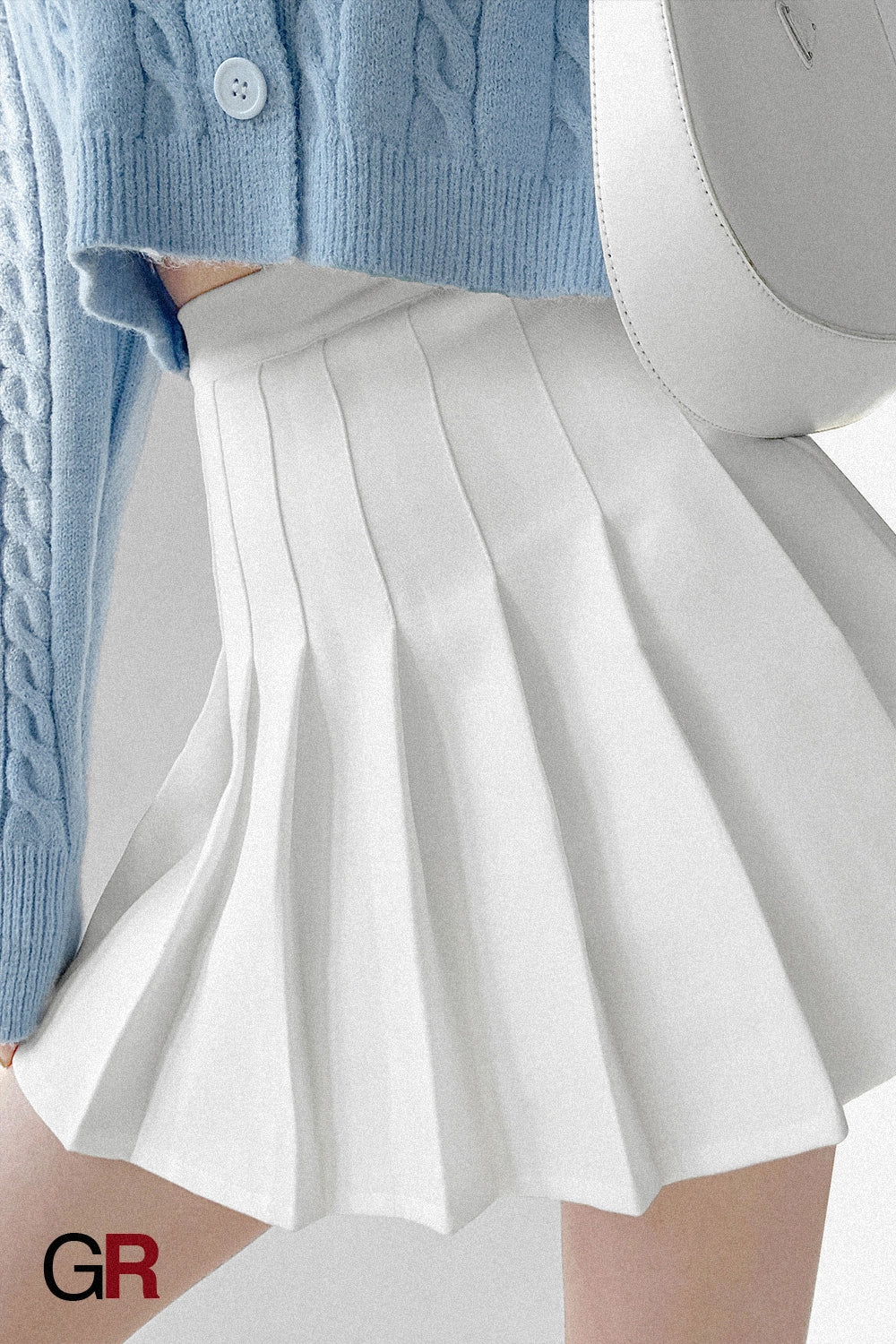 Étoile Blanche Pleated Mini Skirt