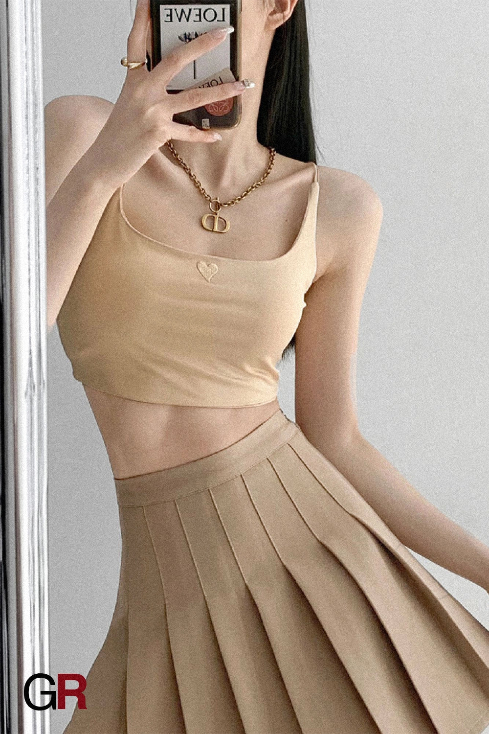 Étoile Blanche Pleated Mini Skirt