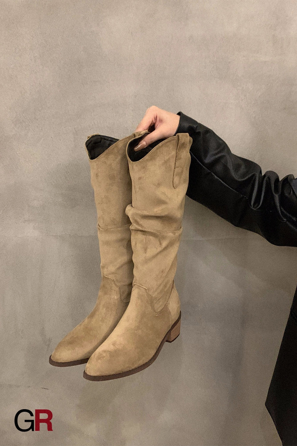 Westbourne Leather Slouch Boots