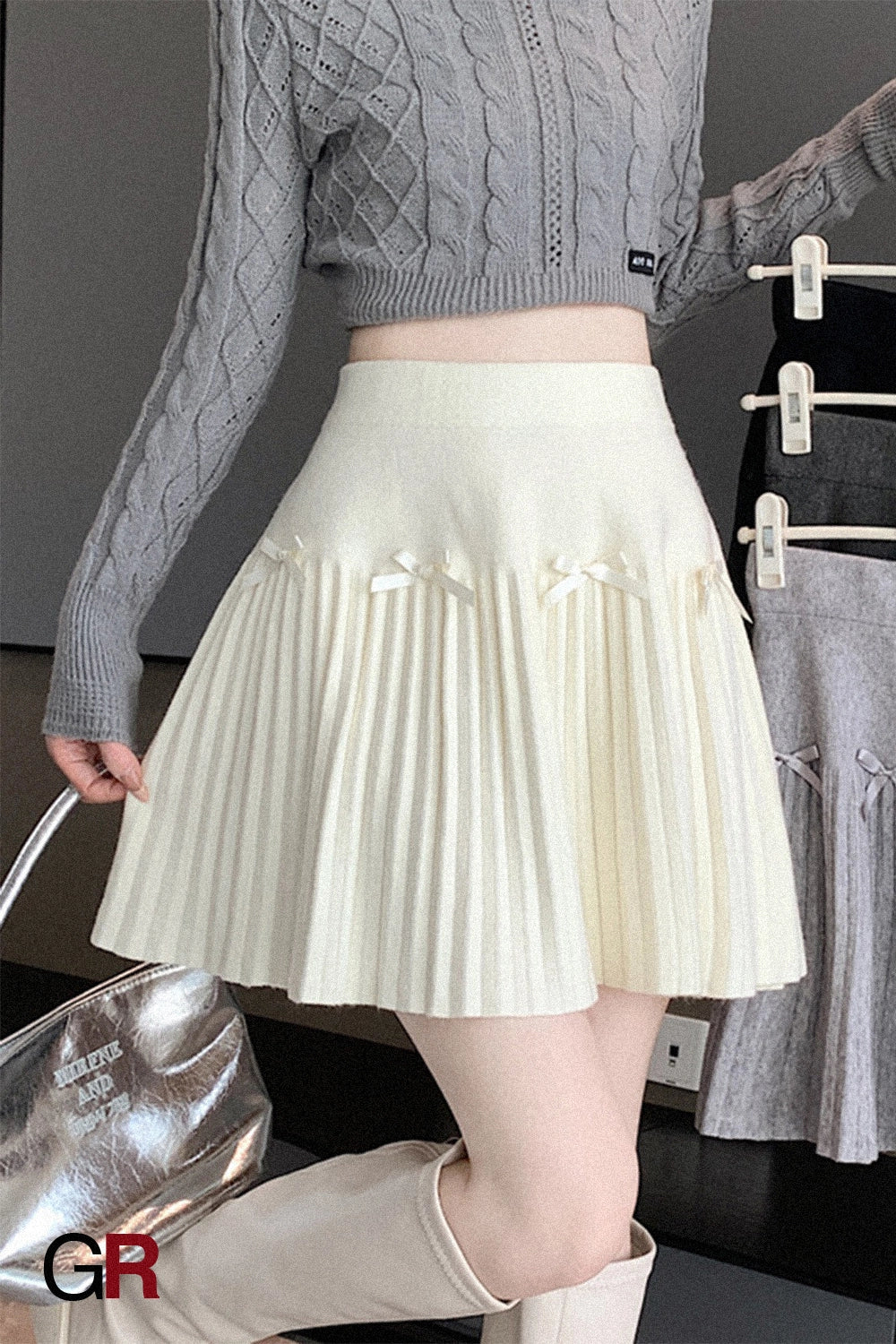 Étoile Bow-Topped Pleated Mini