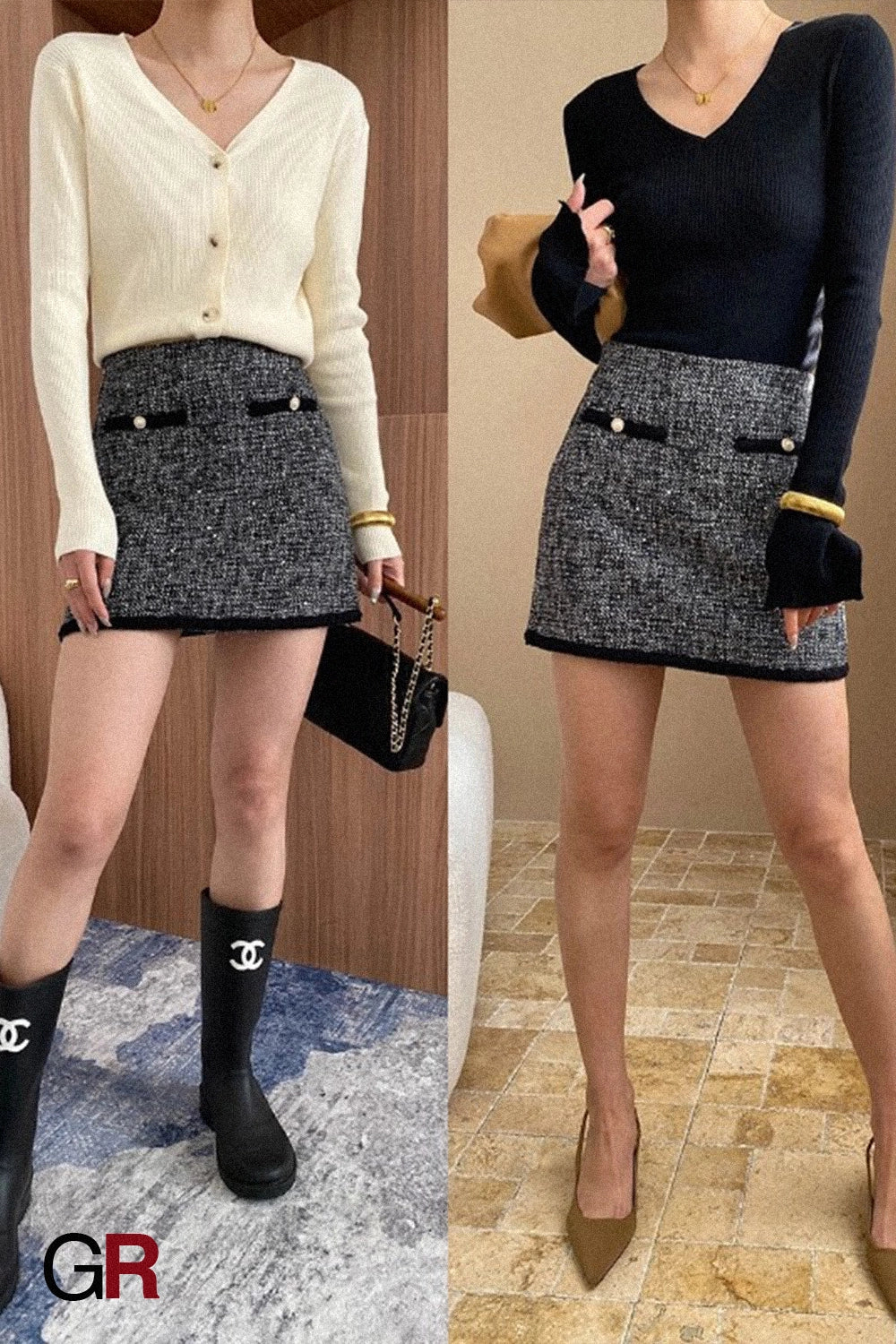 Monaco Bouclé Pearl Mini