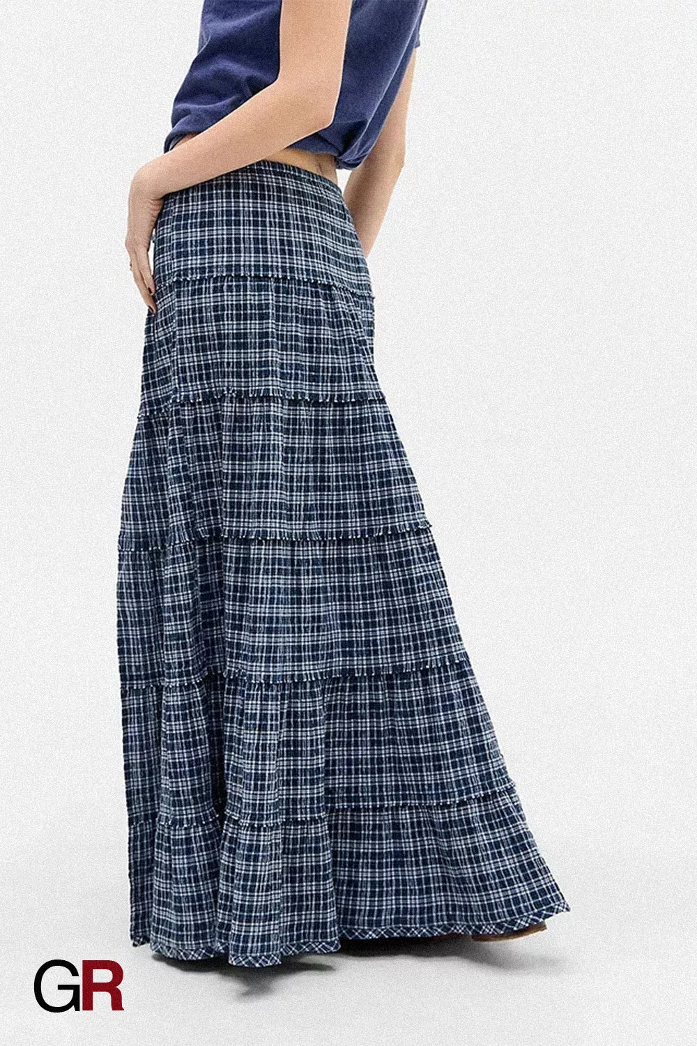 Coastal Highlands Plaid Maxi Skirt