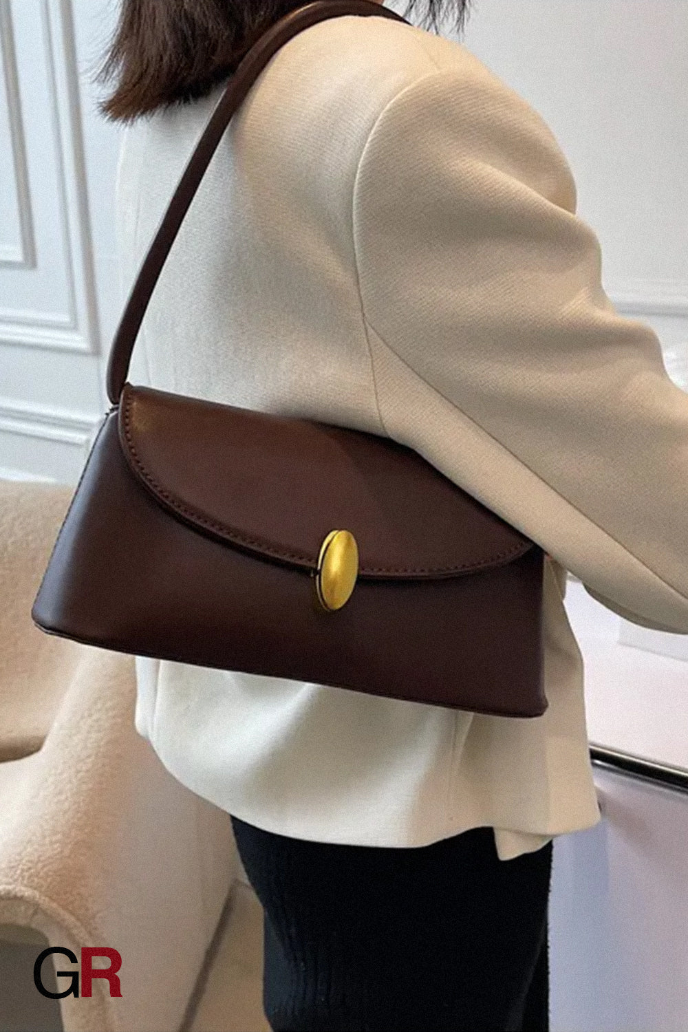 Stylish Good Texture Retro Easy-to-match One-shoulder Underarm Bag