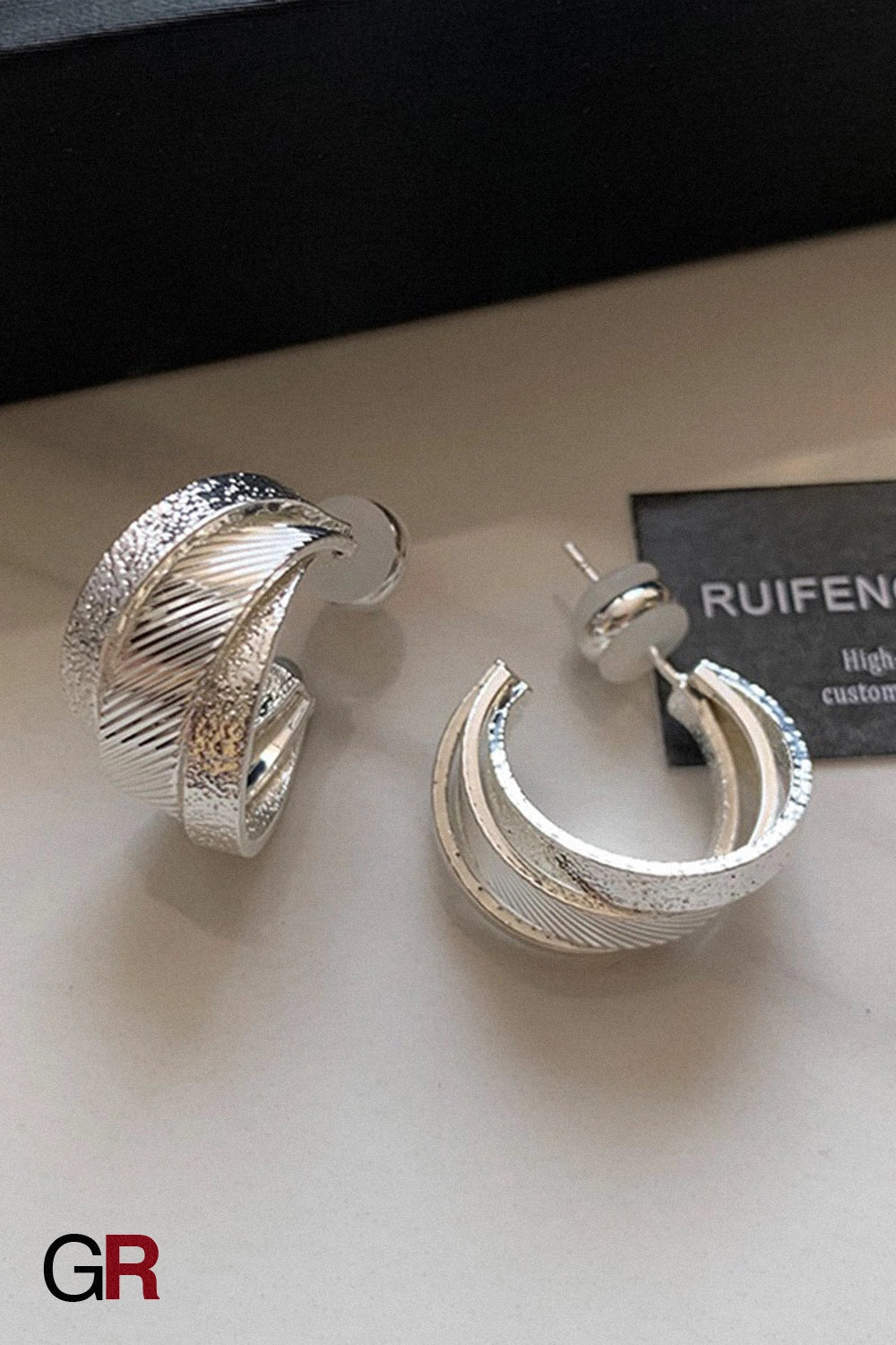 Liora Textured Twist Hoops