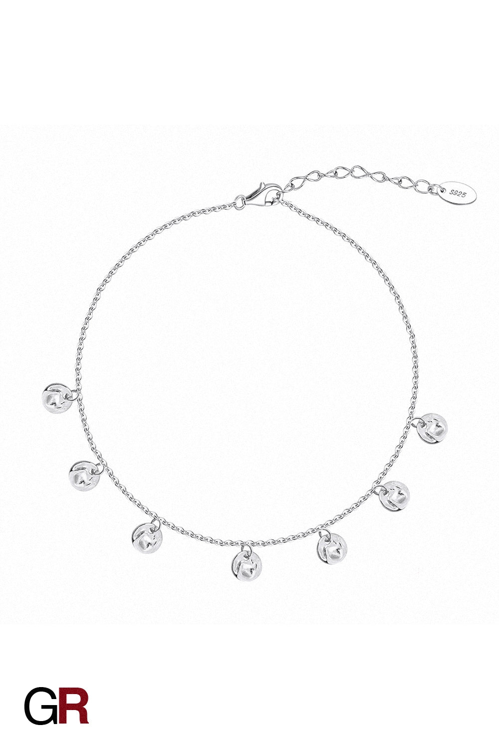 “GlamoROZ Soleil Lumineux Gold Circle Anklet Jewelry gold circle pendant close-up”