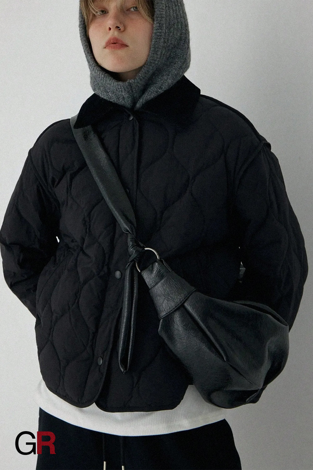Simple Pleated Knotted Large Capacity Retro Leather Croissant