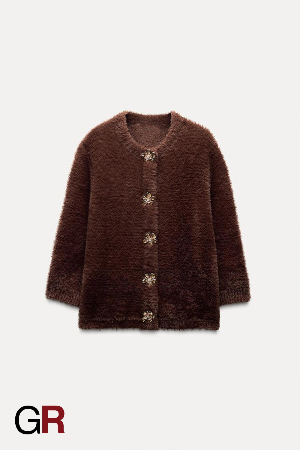 Luxe Faux Fur Trimmed Knitted Sweater - GlamoROZ
